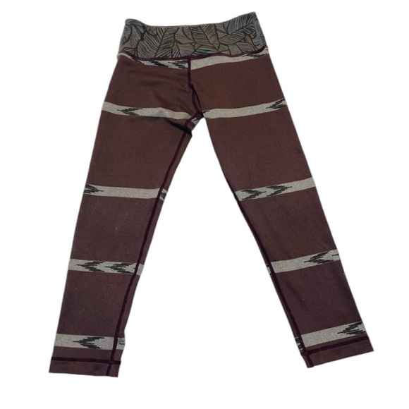 Vuori Pattern Women Leggings Size XS Western Nature Design Wide Waistband - Picture 5 of 6